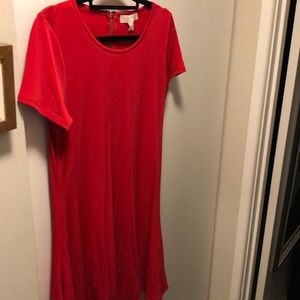 NWT Red Michael Kors dress with gold zipper back